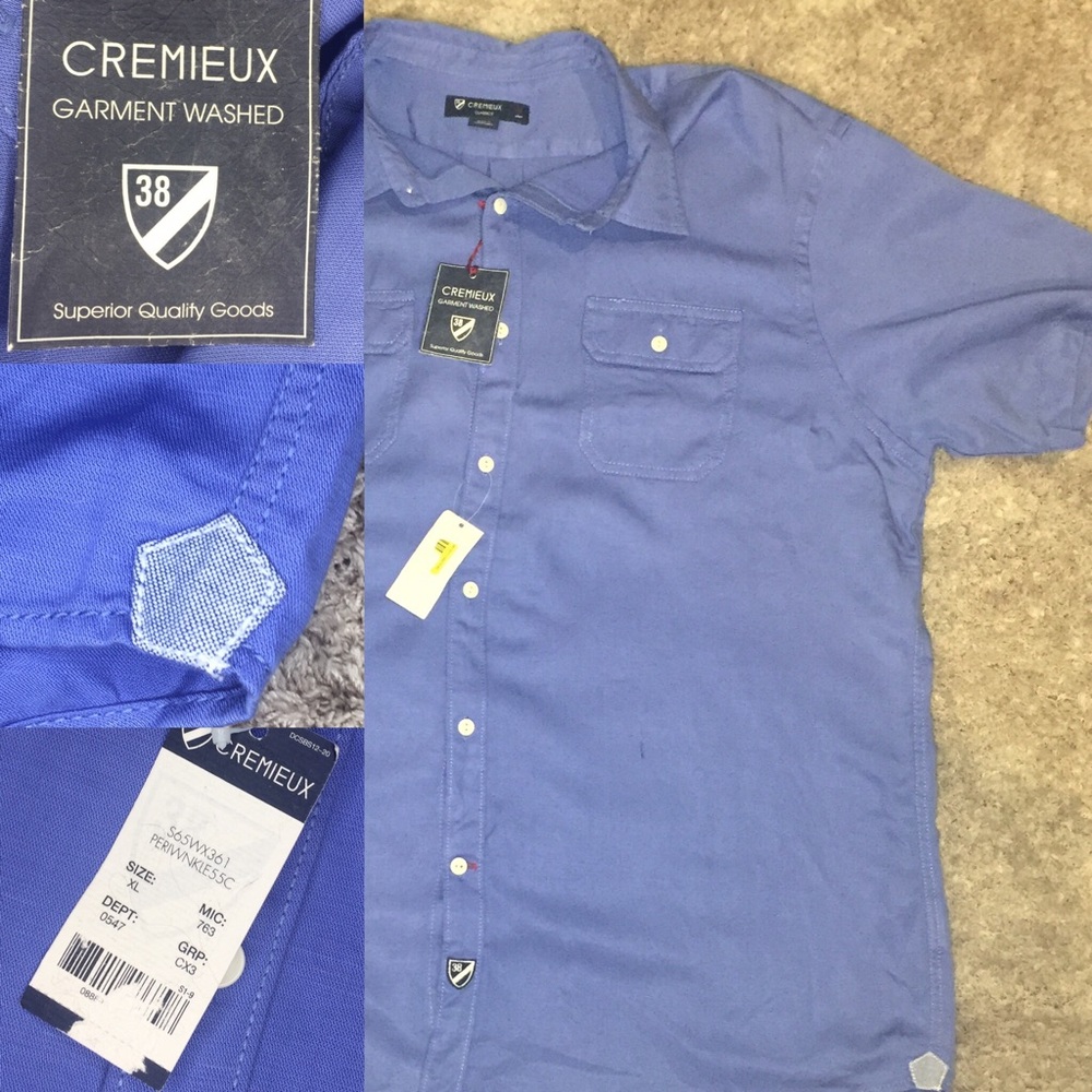 Cremieux Blue soft luxury French button shirt XL